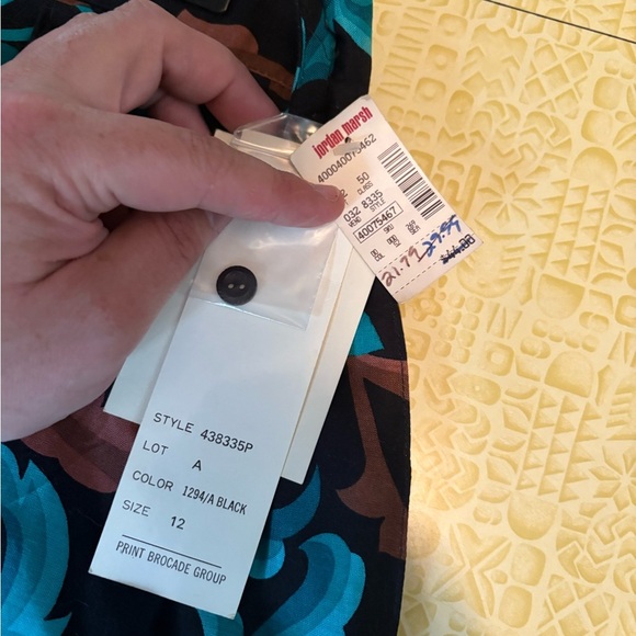 Vintage Floral Patterned Skirt - Black, Red, Brown, Teal - Picture 6 of 10